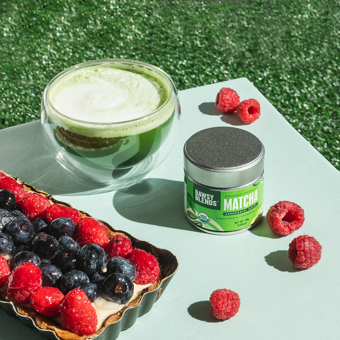 best ceremonial grade matcha, best single origin matcha, matcha tea and fruit tart